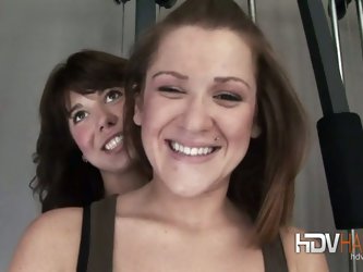 Horny Gals Playing With A Strapon
