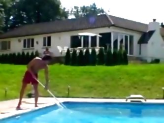 Threesome Near The Pool