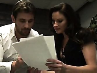 Brunette Office Affair